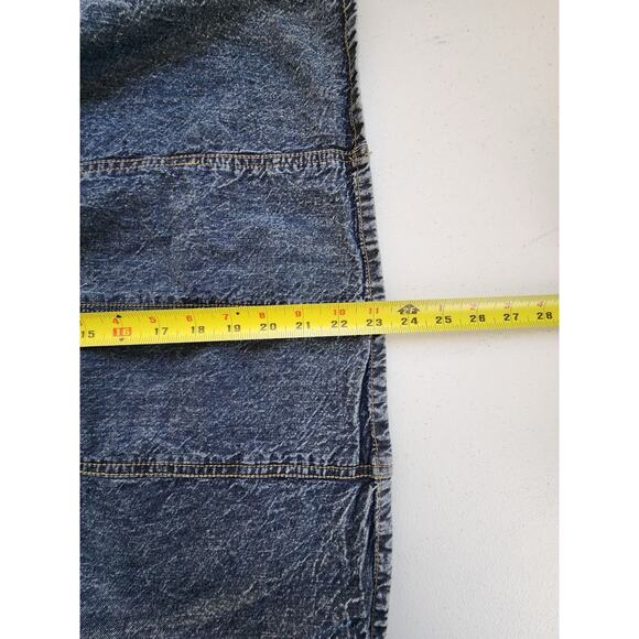 Japan Dress Womens Small Blue Cotton Denim Micro Mini Sweatheart Neckline Y2K - Picture 6 of 10